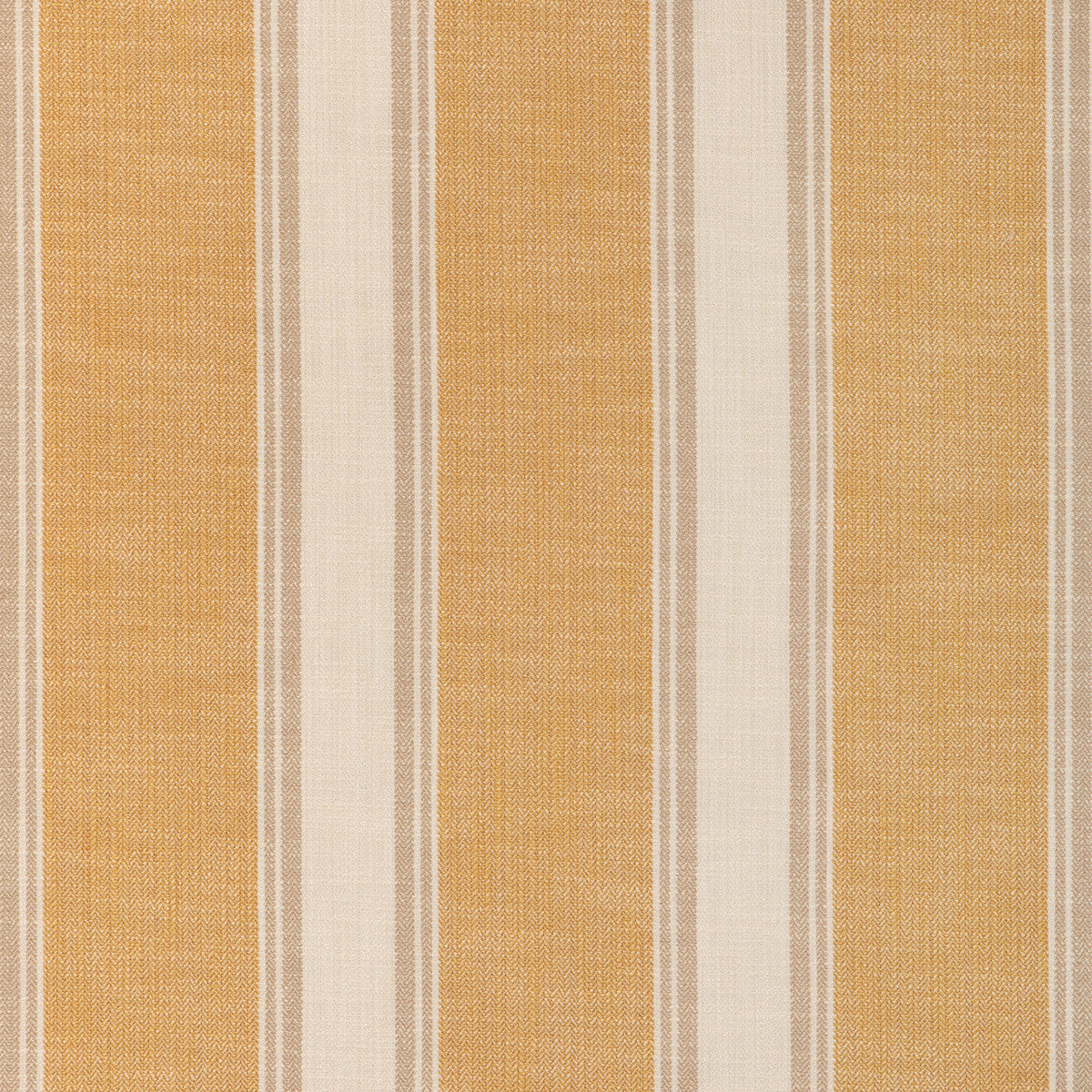 La Riviera Stripe fabric in ochre color - pattern 8024120.416.0 - by Brunschwig & Fils in the Les Ensembliers L&