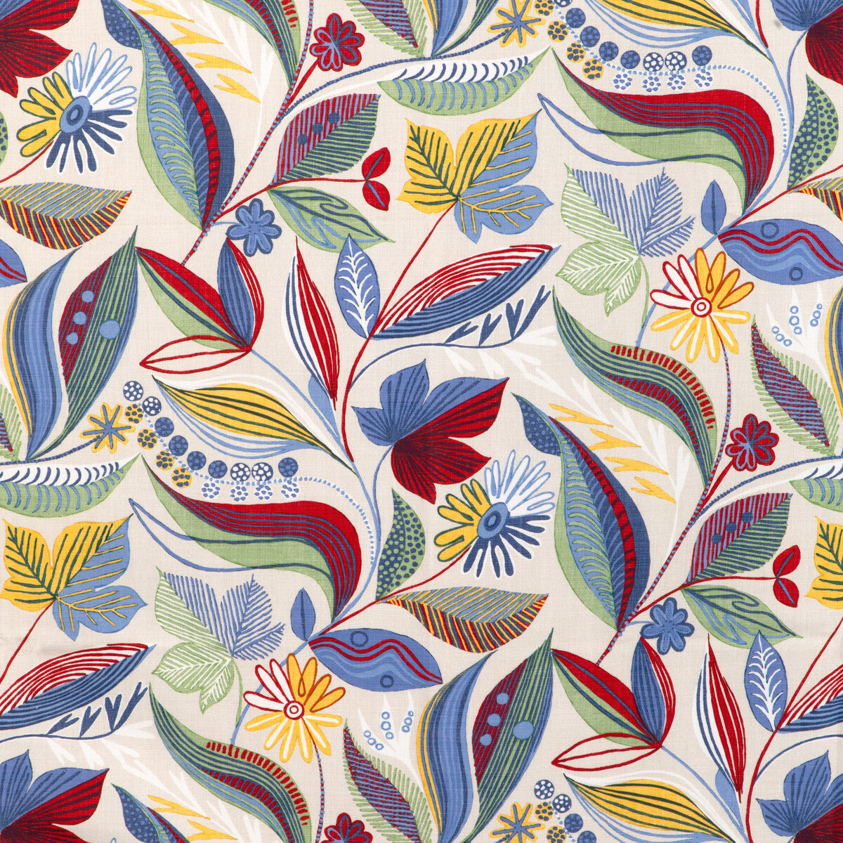 Carlsten Print fabric in primary color - pattern number 8024126.195.0 - by Brunschwig & Fils in the Carlsten collection