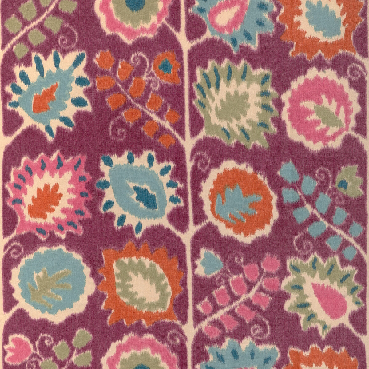 Rosendal Warp Print fabric in plum color - pattern number 8024128.710.0 - by Brunschwig & Fils in the Carlsten collection