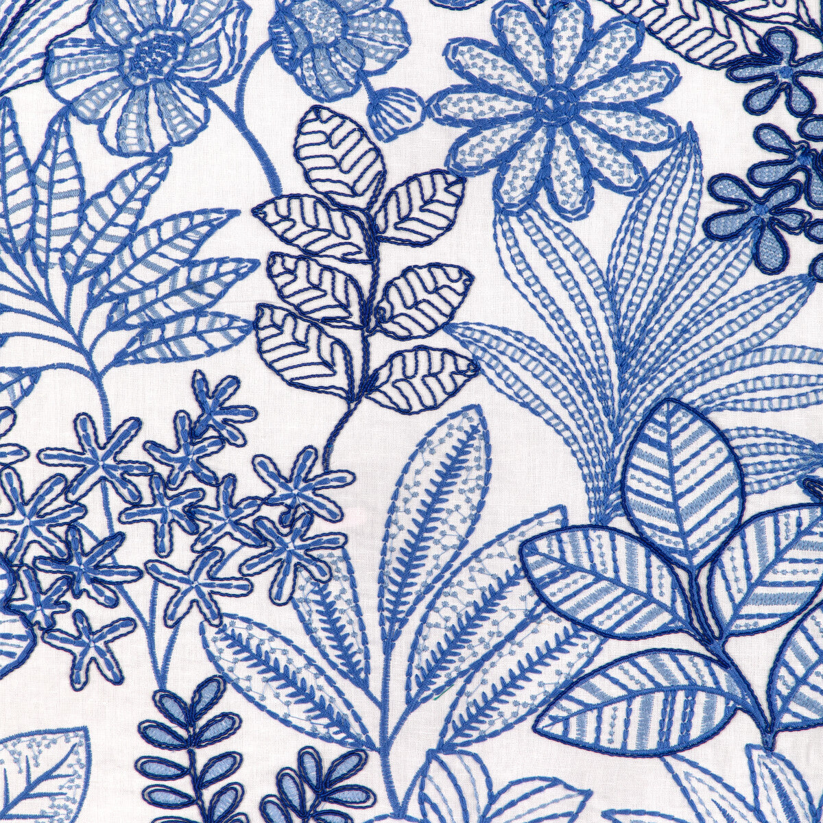 Woodruff Emb fabric in blue color - pattern number 8024131.550.0 - by Brunschwig & Fils in the Carlsten collection