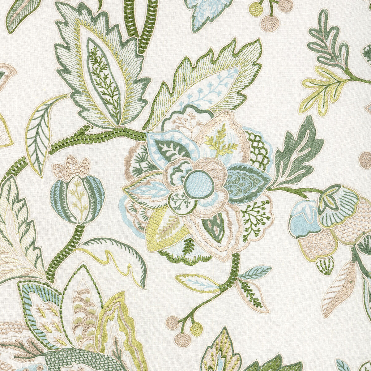 Sierre Emb fabric in pool color - pattern number 8025118.335.0 - by Brunschwig & Fils in the Grand Voyage collection