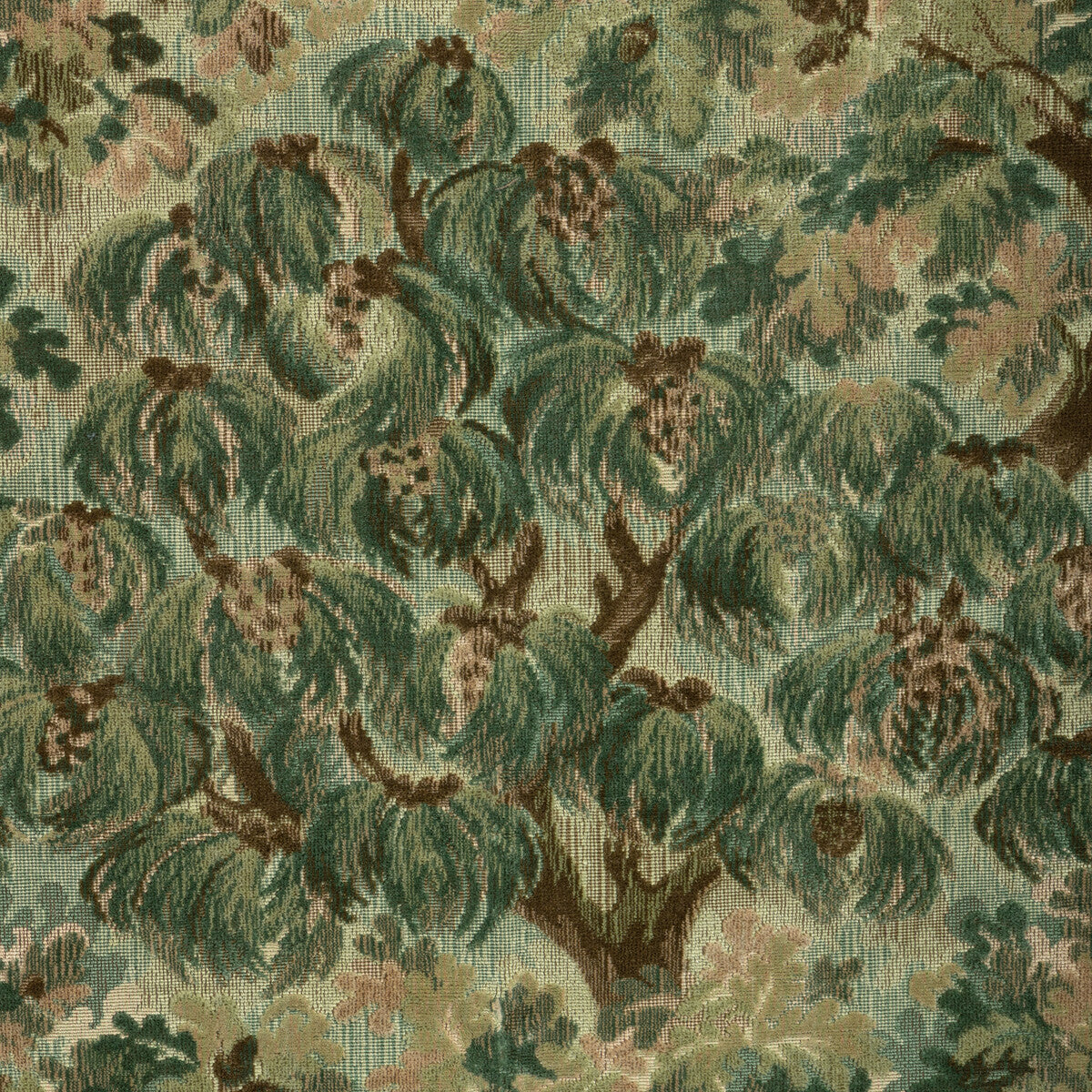 Ming Velvet fabric in green color - pattern number 8025123.3.0 - by Brunschwig & Fils in the Grand Voyage collection