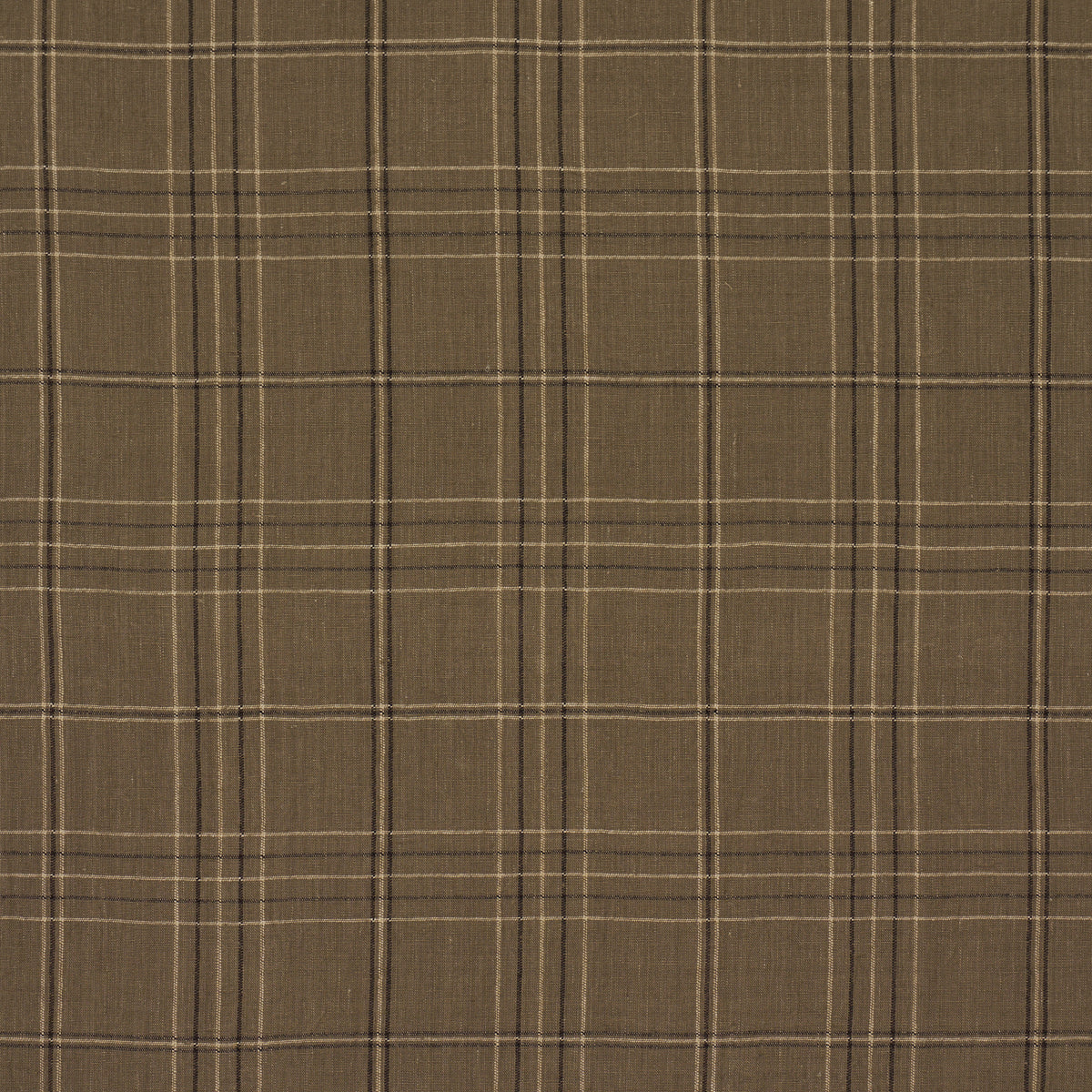 Nils Plaid Linen fabric in lichen color - pattern number 80304 - by Schumacher in the A Country Life collection