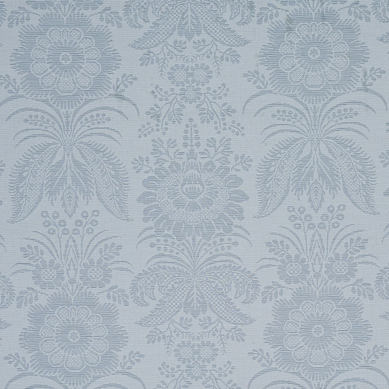 Greta Damask fabric in blue color - pattern number 80420 - by Schumacher in the New Traditional collection