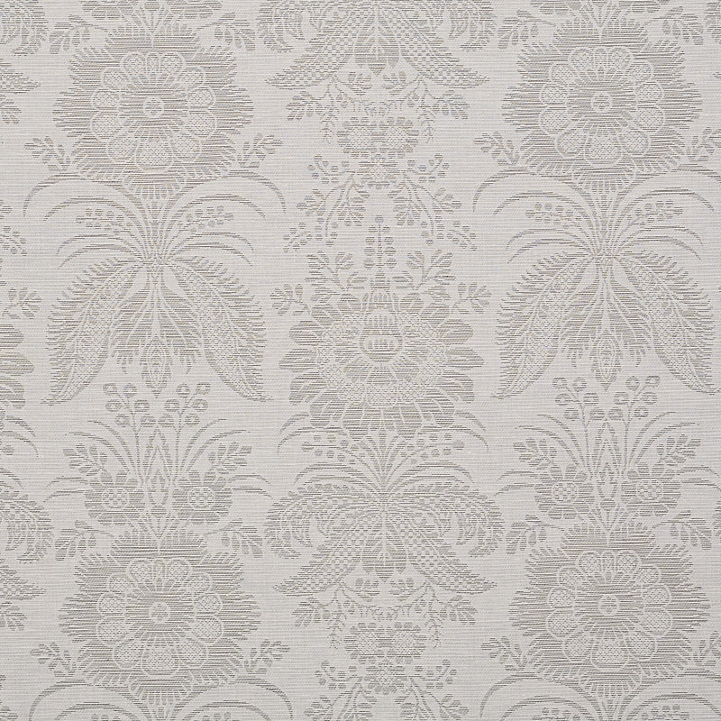 Greta Damask fabric in grey color - pattern number 80421 - by Schumacher in the New Traditional III collection