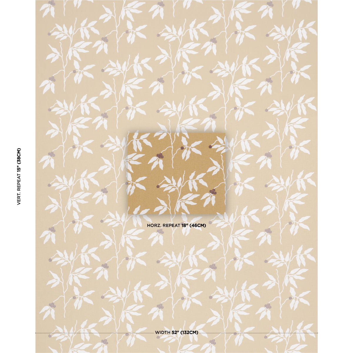 Lilla Embroidery fabric in ochre color - pattern number 80434 - by Schumacher in the Perennial Favorites collection