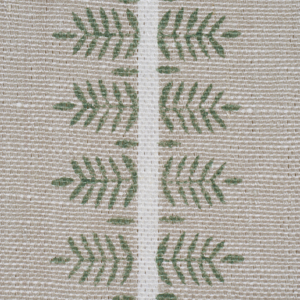 Alva Hand Block Print fabric in olive color - pattern number 80524 - by Schumacher in the Perennial Favorites collection