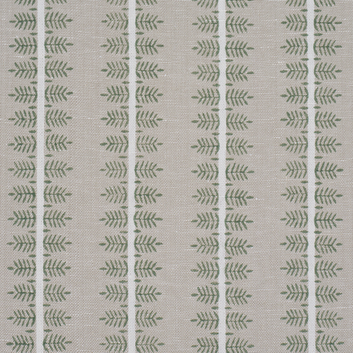 Alva Hand Block Print fabric in olive color - pattern number 80524 - by Schumacher in the Perennial Favorites collection