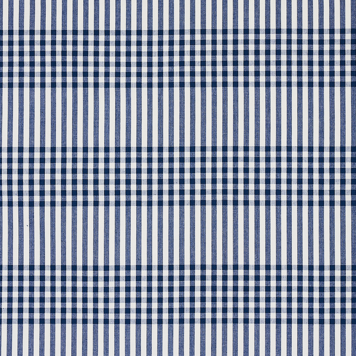 Bergen Plaid fabric in navy color - pattern number 80802 - by Schumacher in the Smith Street collection