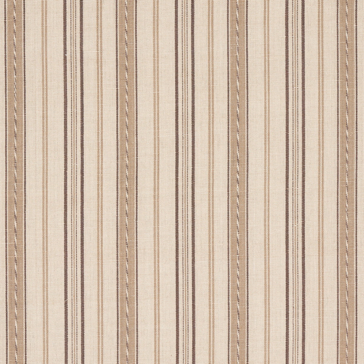 Lightfoot Stripe fabric in coffee color - pattern number 81441 - by Schumacher in the Williamsburg collection