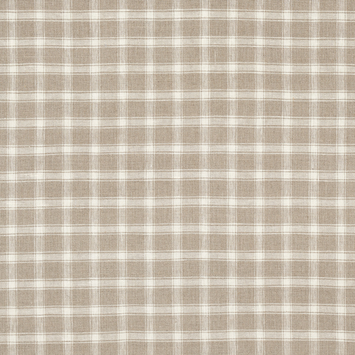 Crawford Linen Check fabric in flax color - pattern number 81453 - by Schumacher in the A Country Life collection