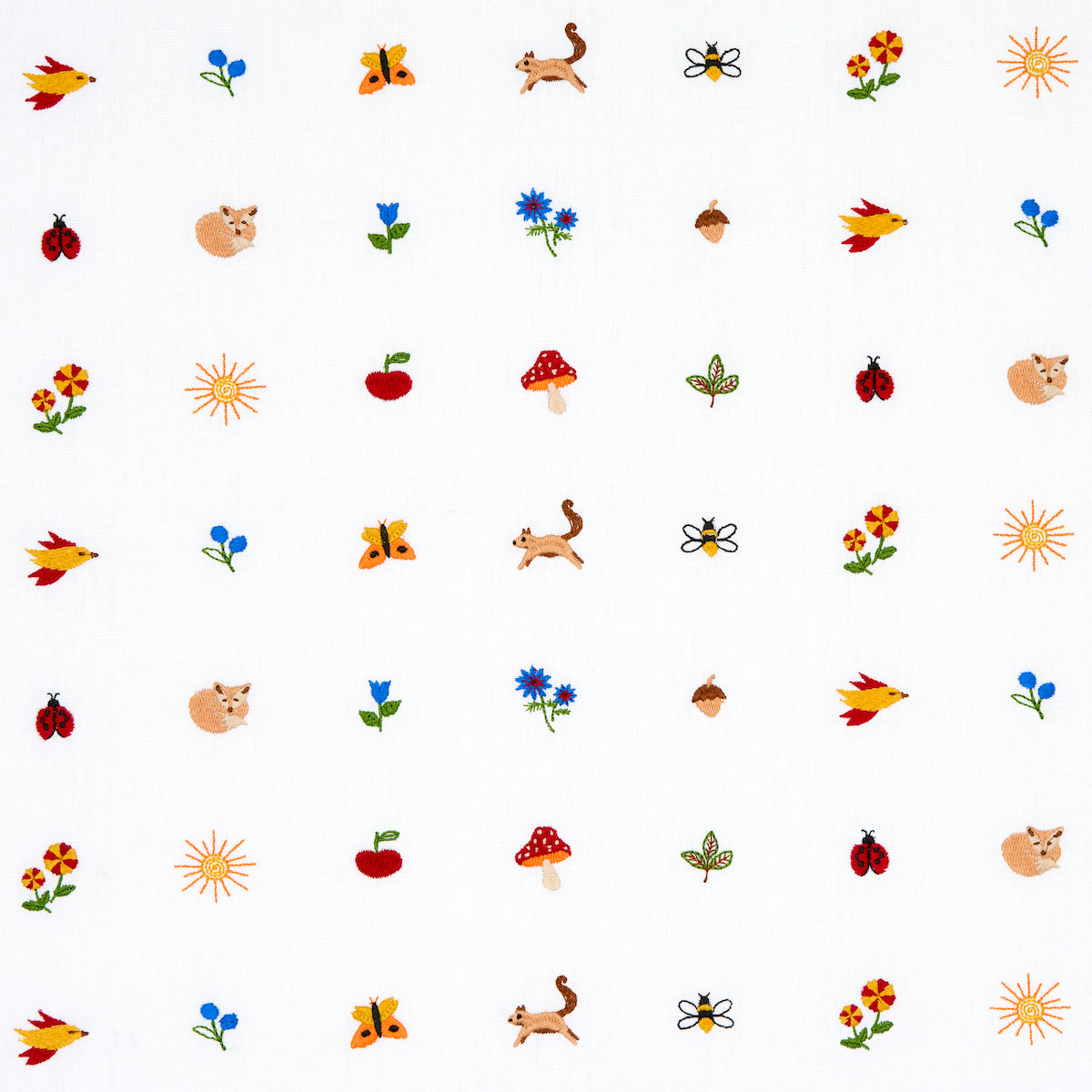 Tiny Things Embroidery fabric in multi color - pattern number 81500 - by Schumacher in the Uncommon Threads collection