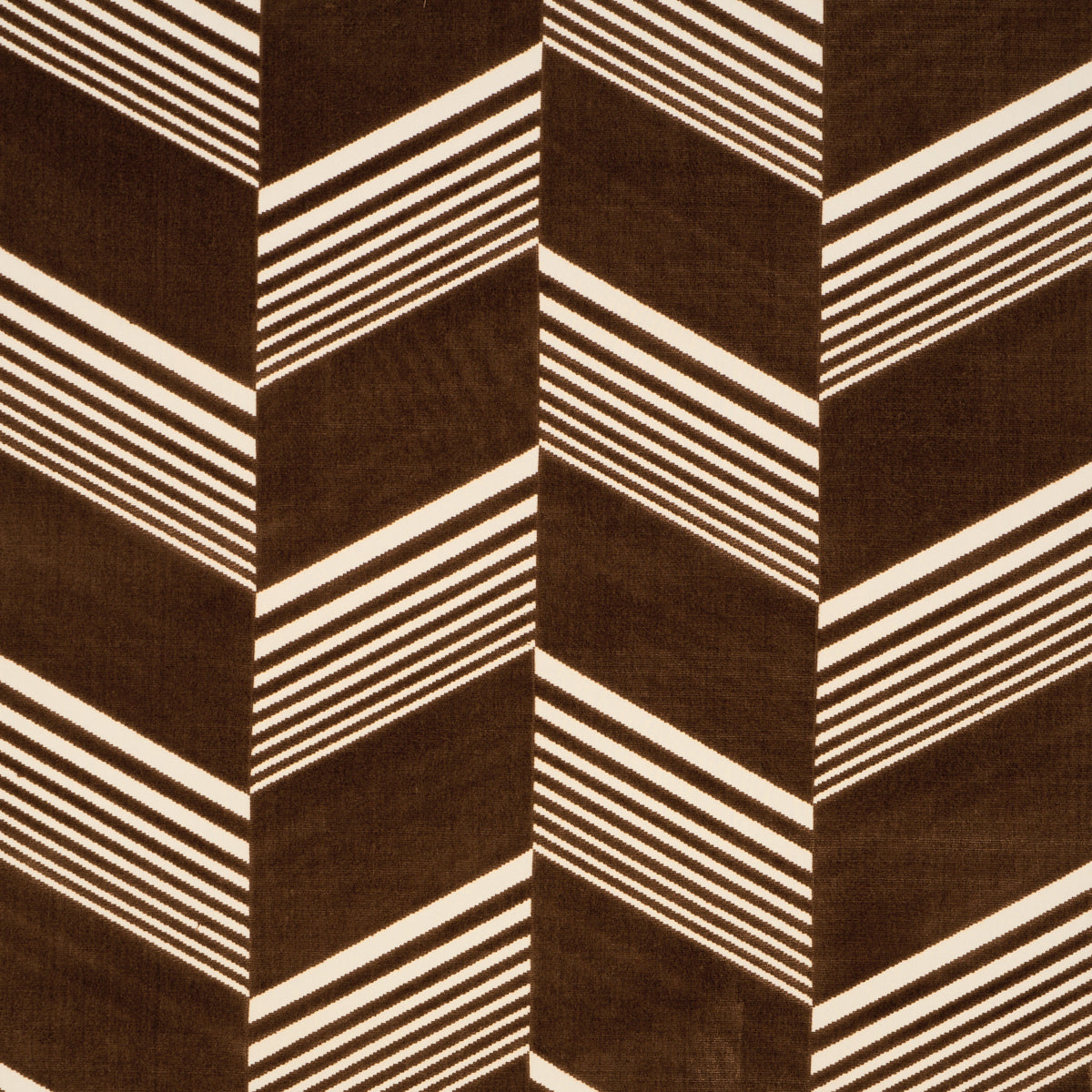 Jessie Cut Velvet fabric in sable color - pattern number 81575 - by Schumacher in the Cut & Patterned Velvets collection