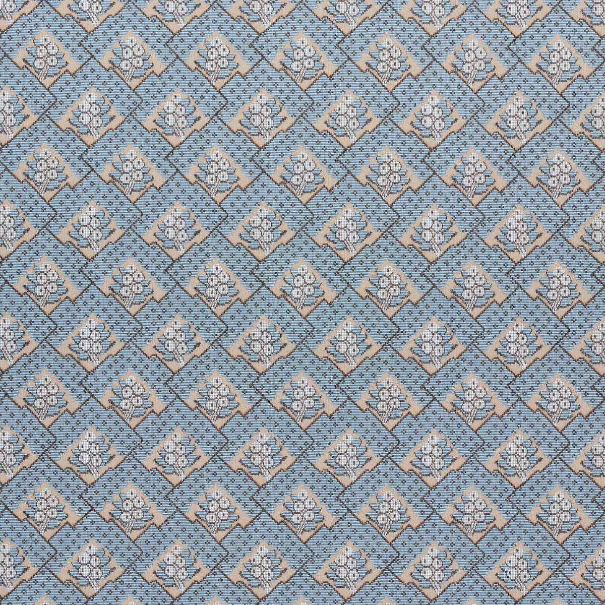 Blair Silk Epingle fabric in worcester blue color - pattern number 81602 - by Schumacher in the Williamsburg collection