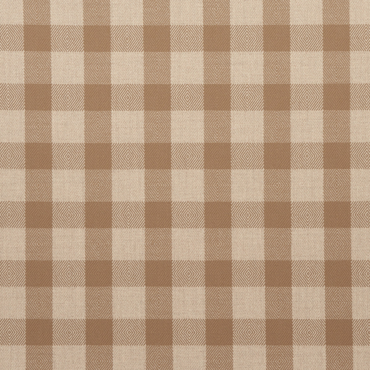 Galt Wool Check fabric in coffee color - pattern number 81611 - by Schumacher in the A Country Life collection