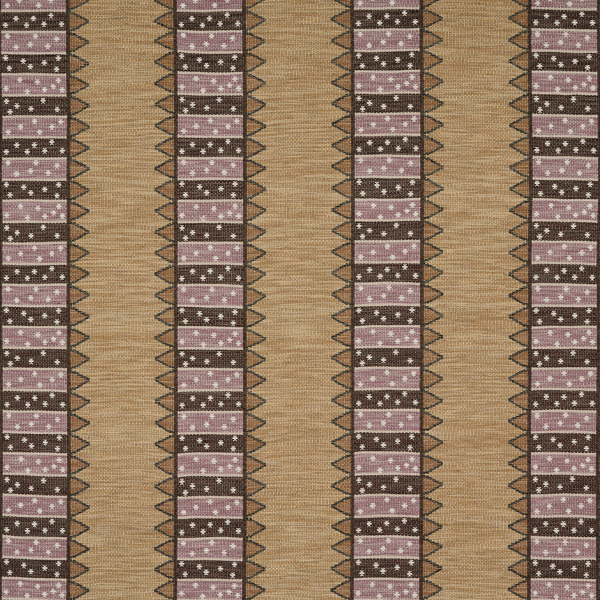 Noor Kilim Stripe fabric in aubergine color - pattern number 81981 - by Schumacher in the Uncommon Threads collection
