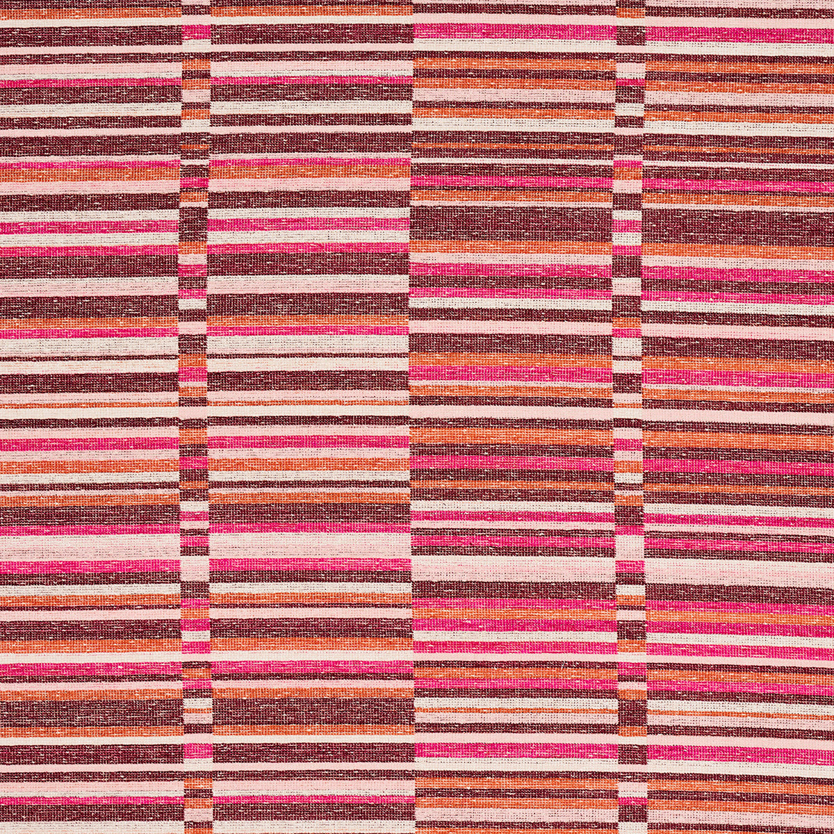 Tierra Stripe fabric in berry color - pattern number 82012 - by Schumacher in the Uncommon Threads collection