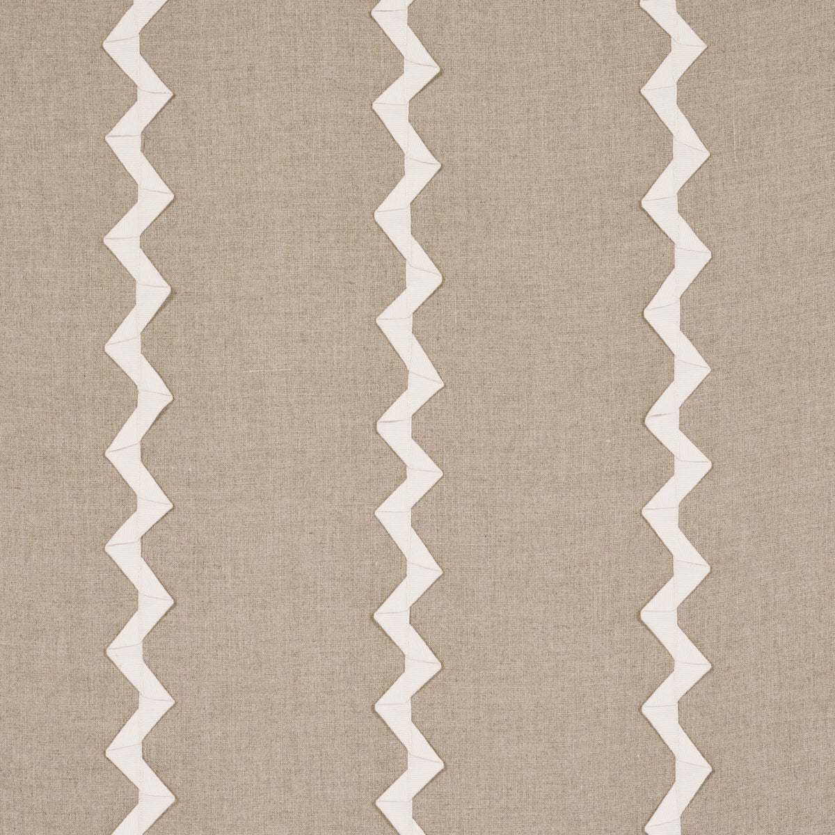 Lazare Applique fabric in ivory on natural color - pattern number 82220 - by Schumacher in the New Traditional: Provencal collection