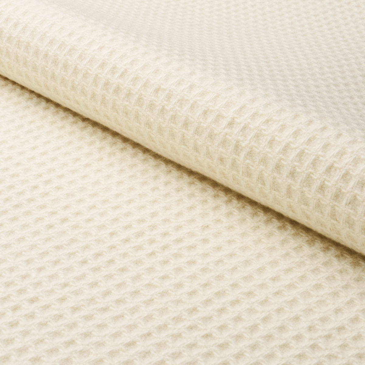 Walden Wool Texture fabric in ivory color - pattern number 82641 - by Schumacher in the Patterson Flynn collection
