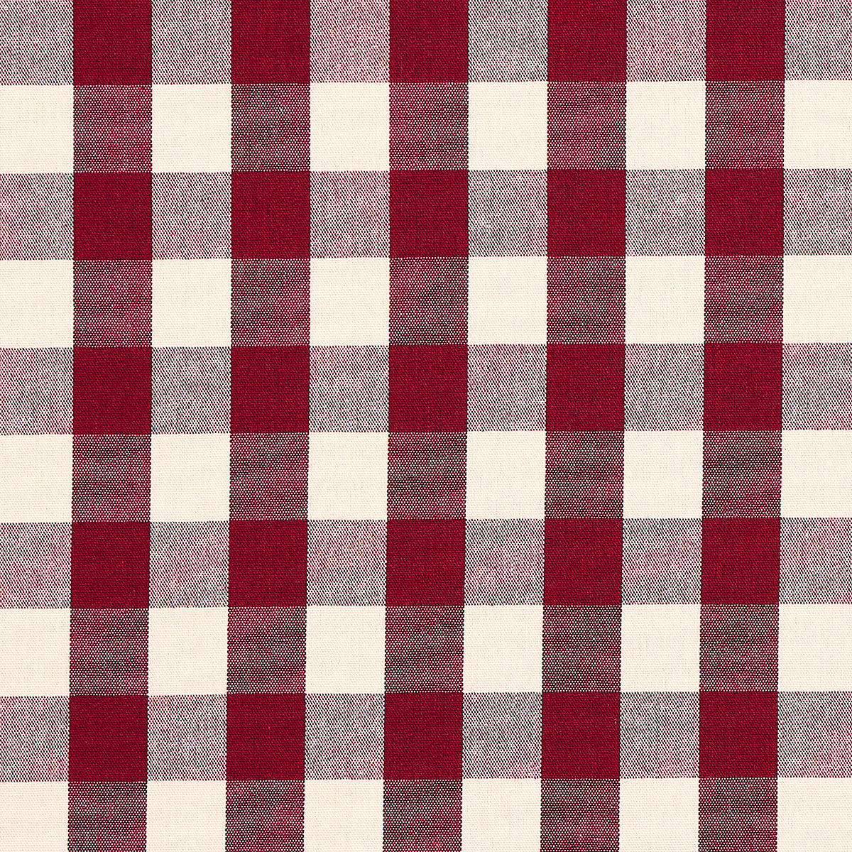 Dutton Buffalo Check fabric in crimson color - pattern number 82943 - by Schumacher in the A Country Life collection