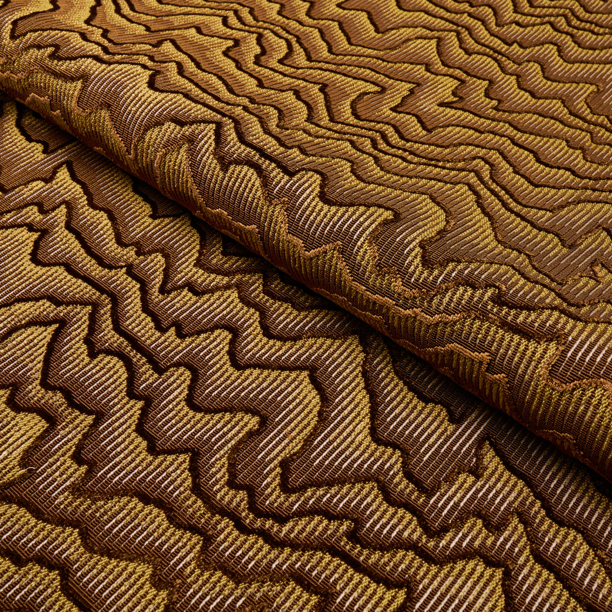 Zambezi Velvet fabric in bronze color - pattern number 83020 - by Schumacher in the Cut & Patterned Velvets collection