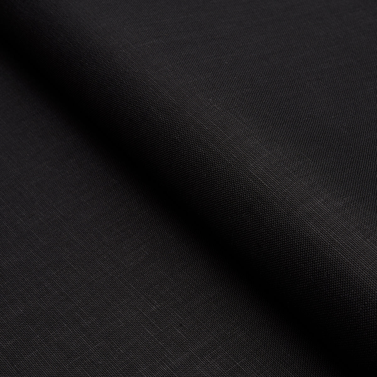 Middleton Linen fabric in black color - pattern number 83041 - by Schumacher in the Perfect Basics: Linen collection