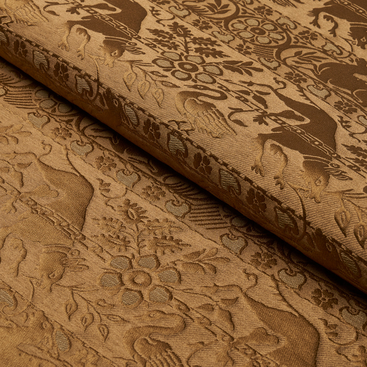 Animali fabric in bronze color - pattern number 83122 - by Schumacher in the Schumacher Classics collection