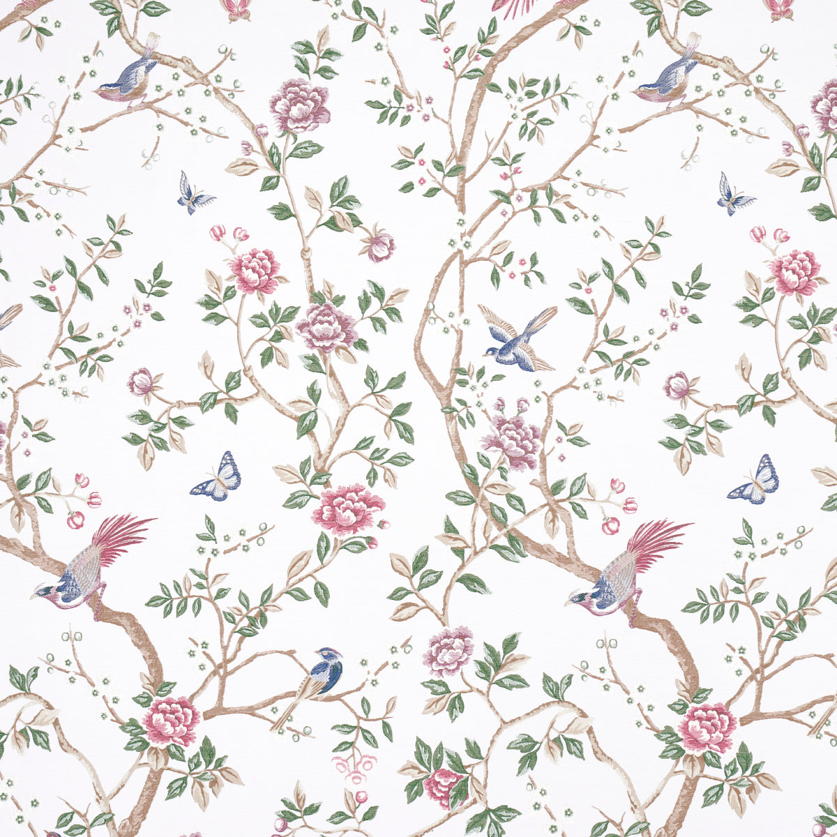 Georgia Vine fabric in ivory color - pattern number 83150 - by Schumacher in the Schumacher Classics collection