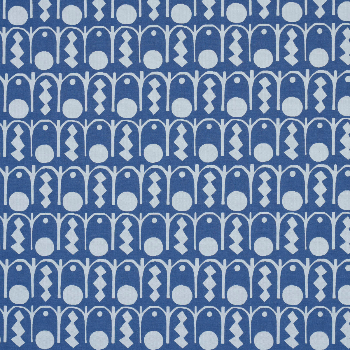 Downtown fabric in blues color - pattern number 83411 - by Schumacher in the Drusus Tabor collection