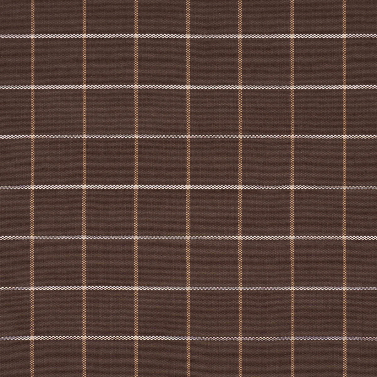 Frannie Windowpane fabric in chocolate color - pattern number 83788 - by Schumacher in the Mark D. Sikes collection