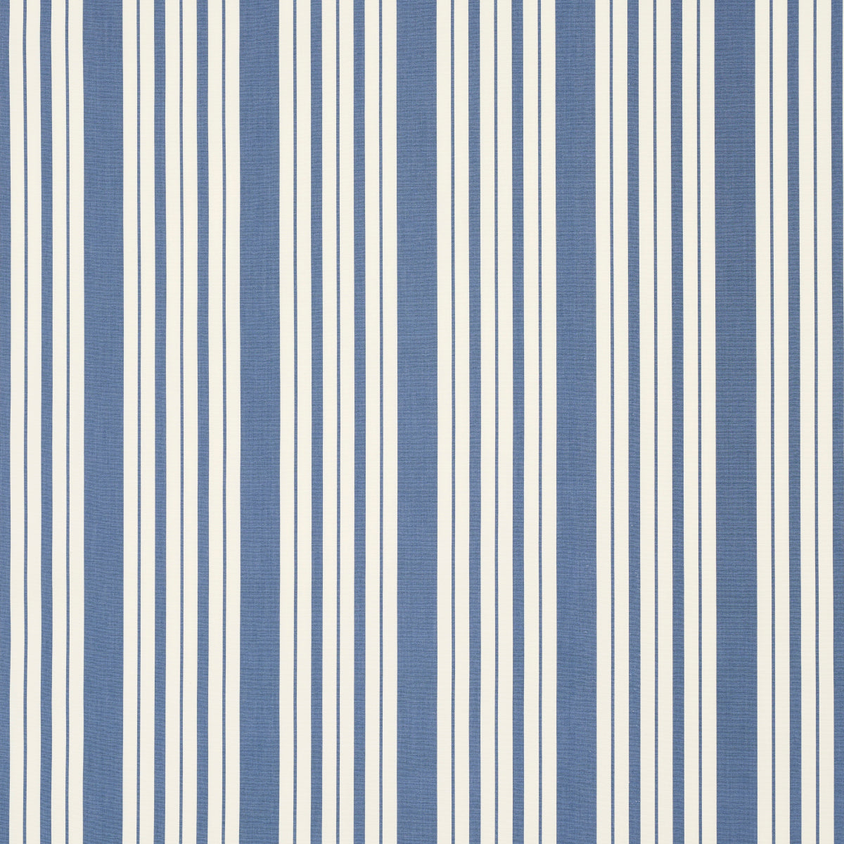 Markie Stripe fabric in indigo color - pattern number 83801 - by Schumacher in the Mark D. Sikes collection