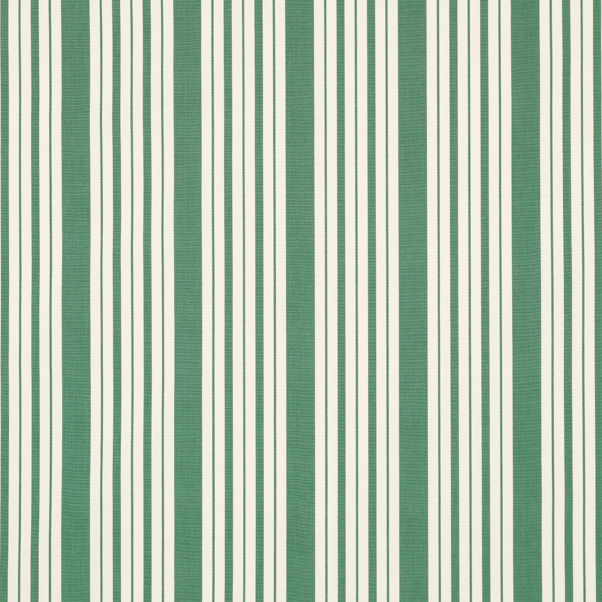 Markie Stripe fabric in emerald color - pattern number 83804 - by Schumacher in the Mark D. Sikes collection