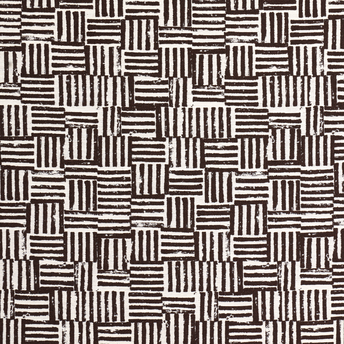 Patchwork fabric in cacao color - pattern number 83820 - by Schumacher in the Caroline Z Hurley collection