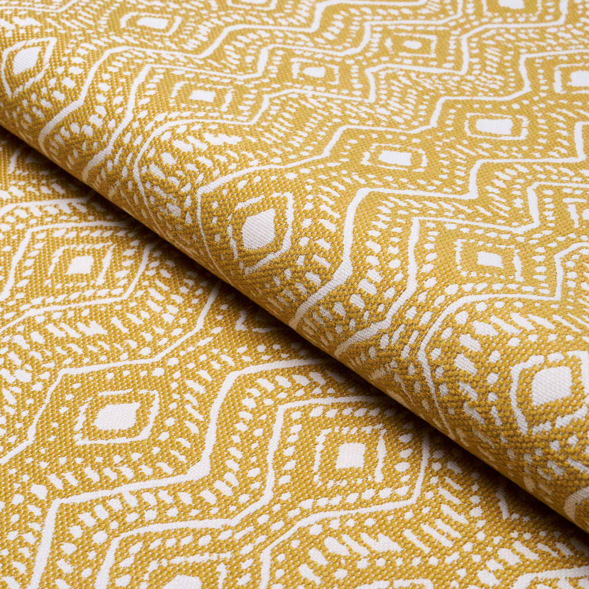 Colma Indoor Outdoor fabric in marigold color - pattern number 84240 - by Schumacher in the Live It Up! collection