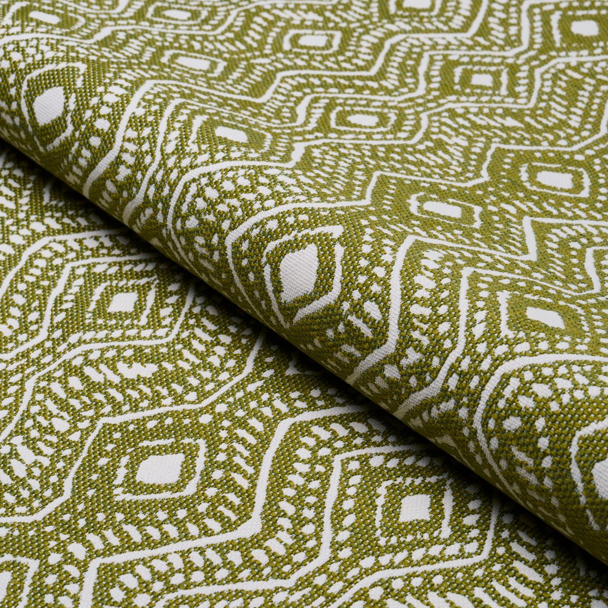Colma Indoor Outdoor fabric in verde color - pattern number 84242 - by Schumacher in the Live It Up! collection
