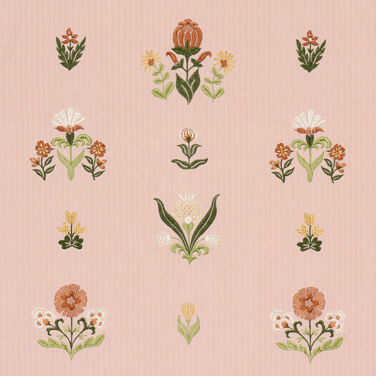 Elmslie Embroidery fabric in petal color - pattern number 84372 - by Schumacher in the Craft Revival collection