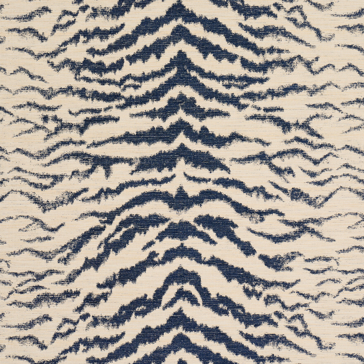 Shivalik Hills Tiger fabric in indigo color - pattern number 84651 - by Schumacher in the Orpheum collection