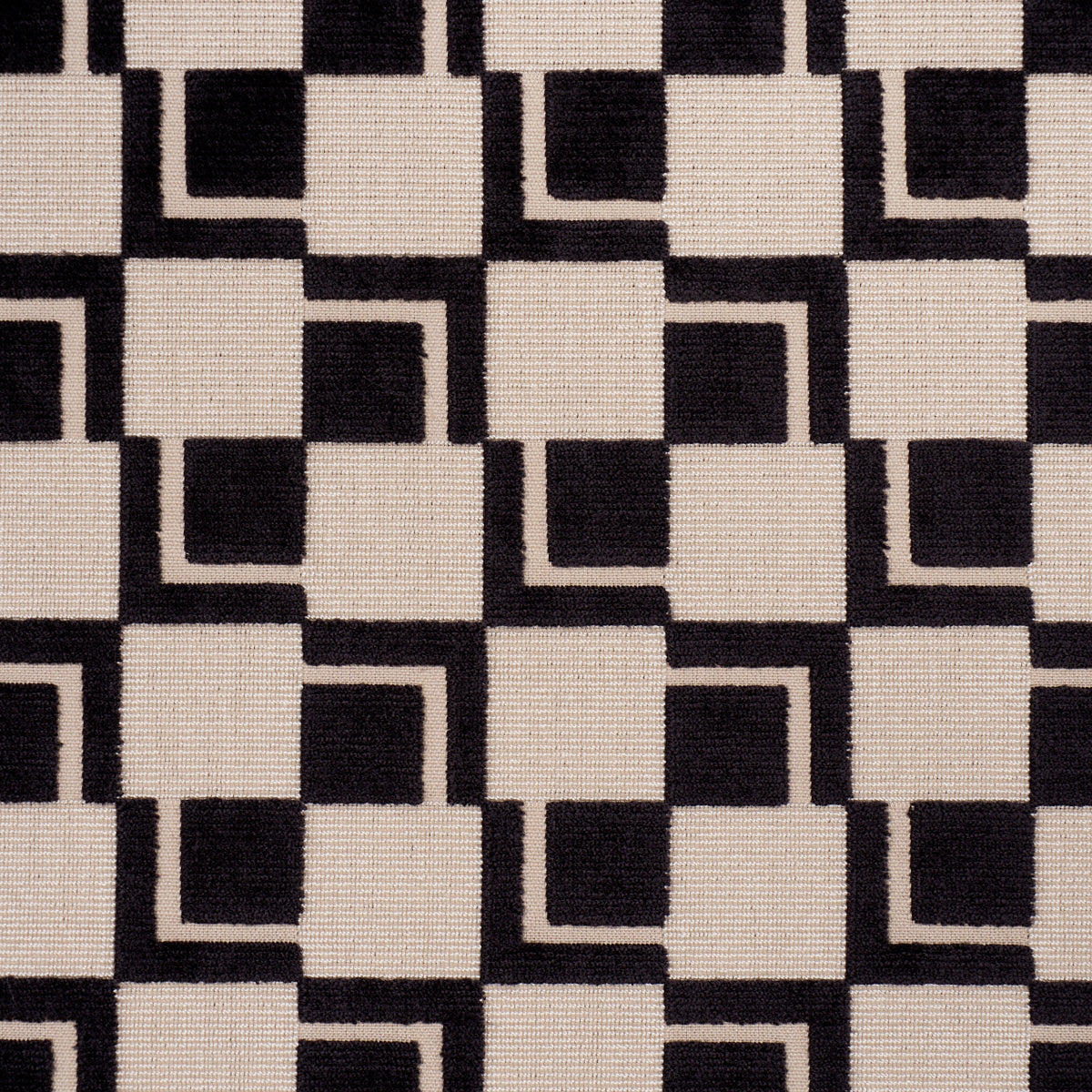 Edison Velvet fabric in noir color - pattern number 84802 - by Schumacher in the Cut & Patterned Velvets collection