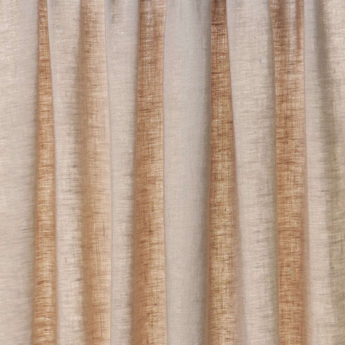 Leslie Stonewashed Sheer fabric in taupe color - pattern number 84930 - by Schumacher in the Perfect Basics: Linen collection