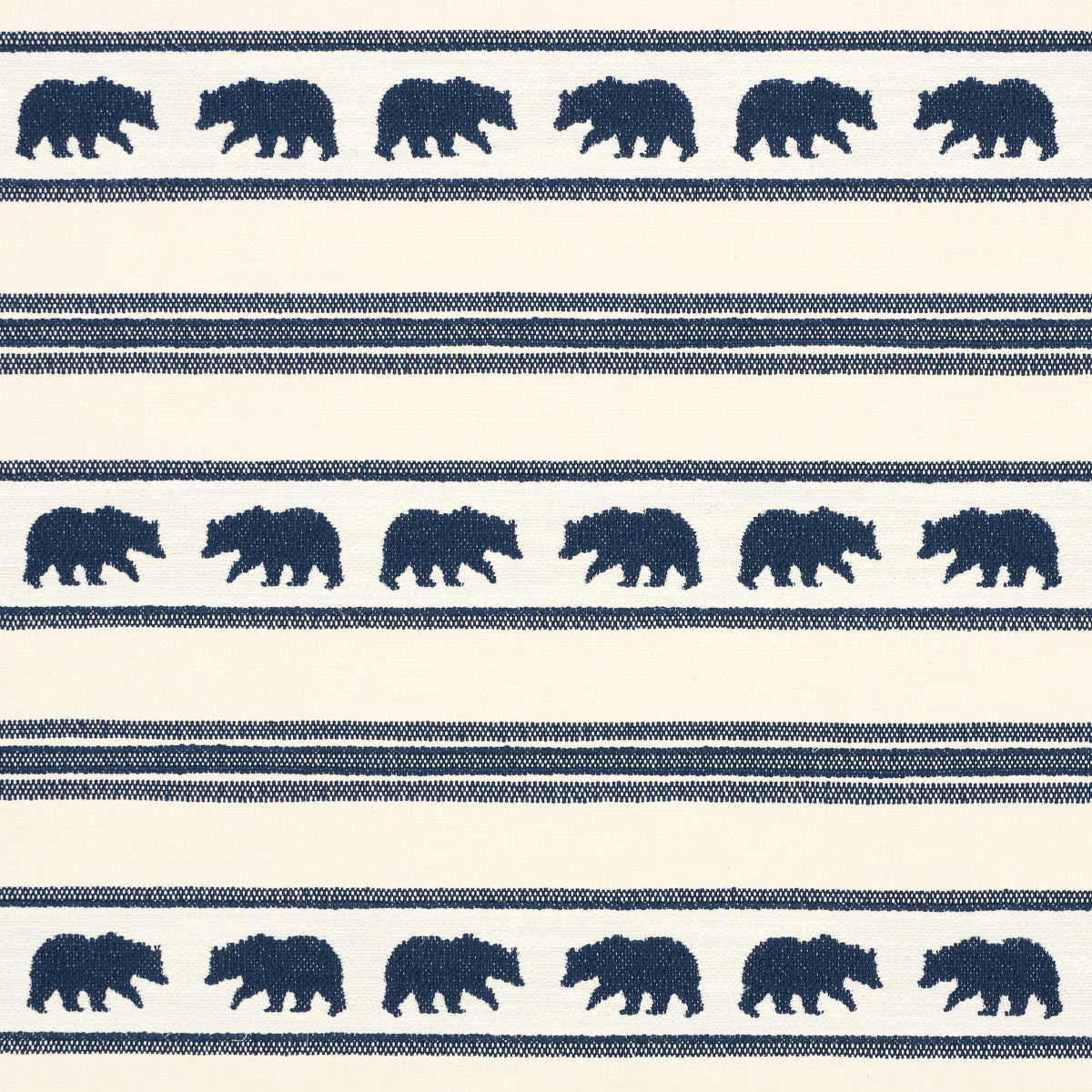 Koda Stripe fabric in indigo color - pattern number 84990 - by Schumacher in the Luxe Lodge collection