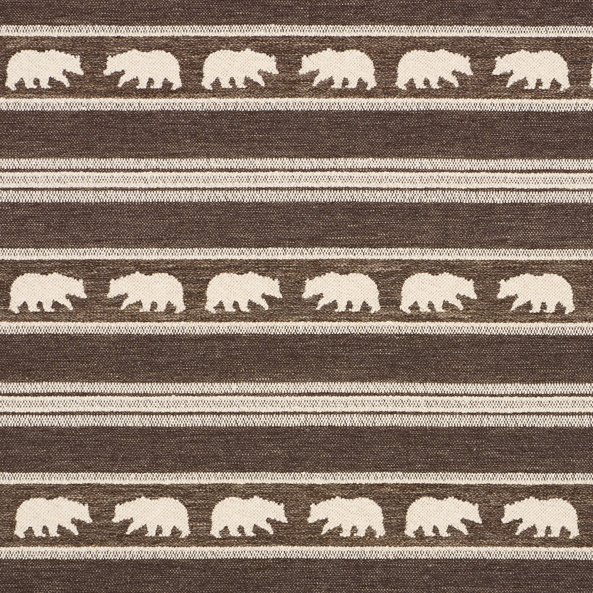 Koda Stripe fabric in coffee color - pattern number 84991 - by Schumacher in the Luxe Lodge collection