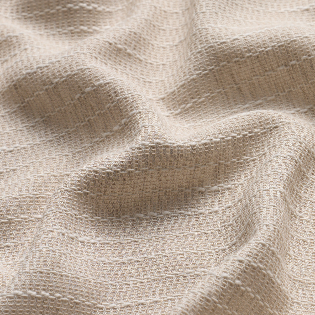 Sea Drift Sheer fabric in ivory & natural color - pattern number 85160 - by Schumacher in the Sheers & Casements III collection