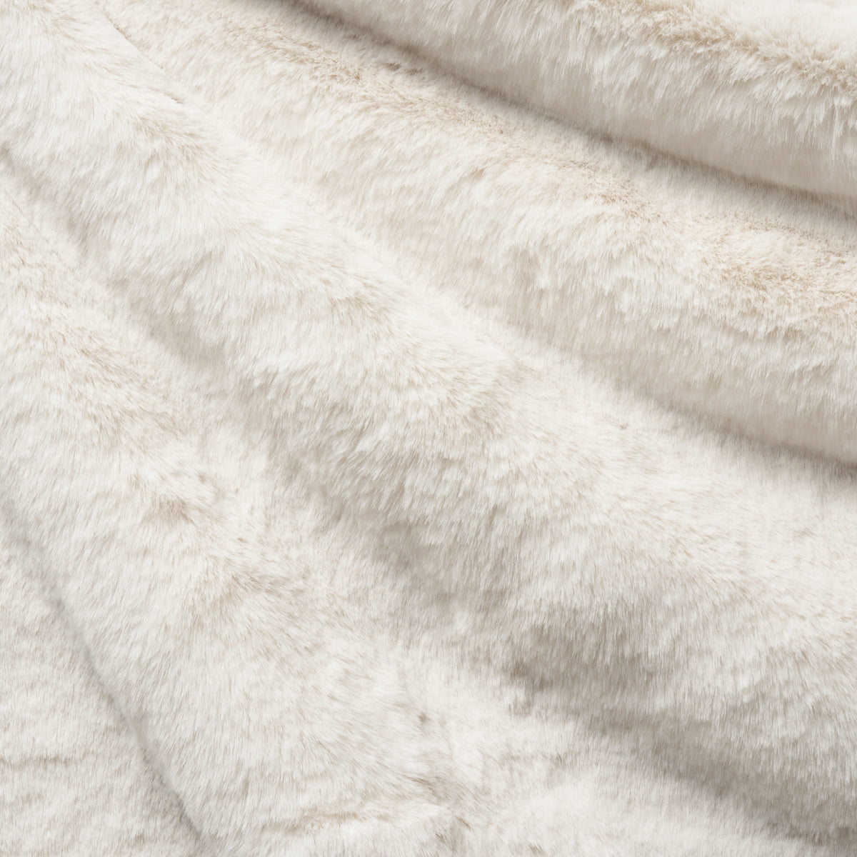 Timberline Faux Fur fabric in ivory color - pattern number 85362 - by Schumacher in the Faux Fur collection