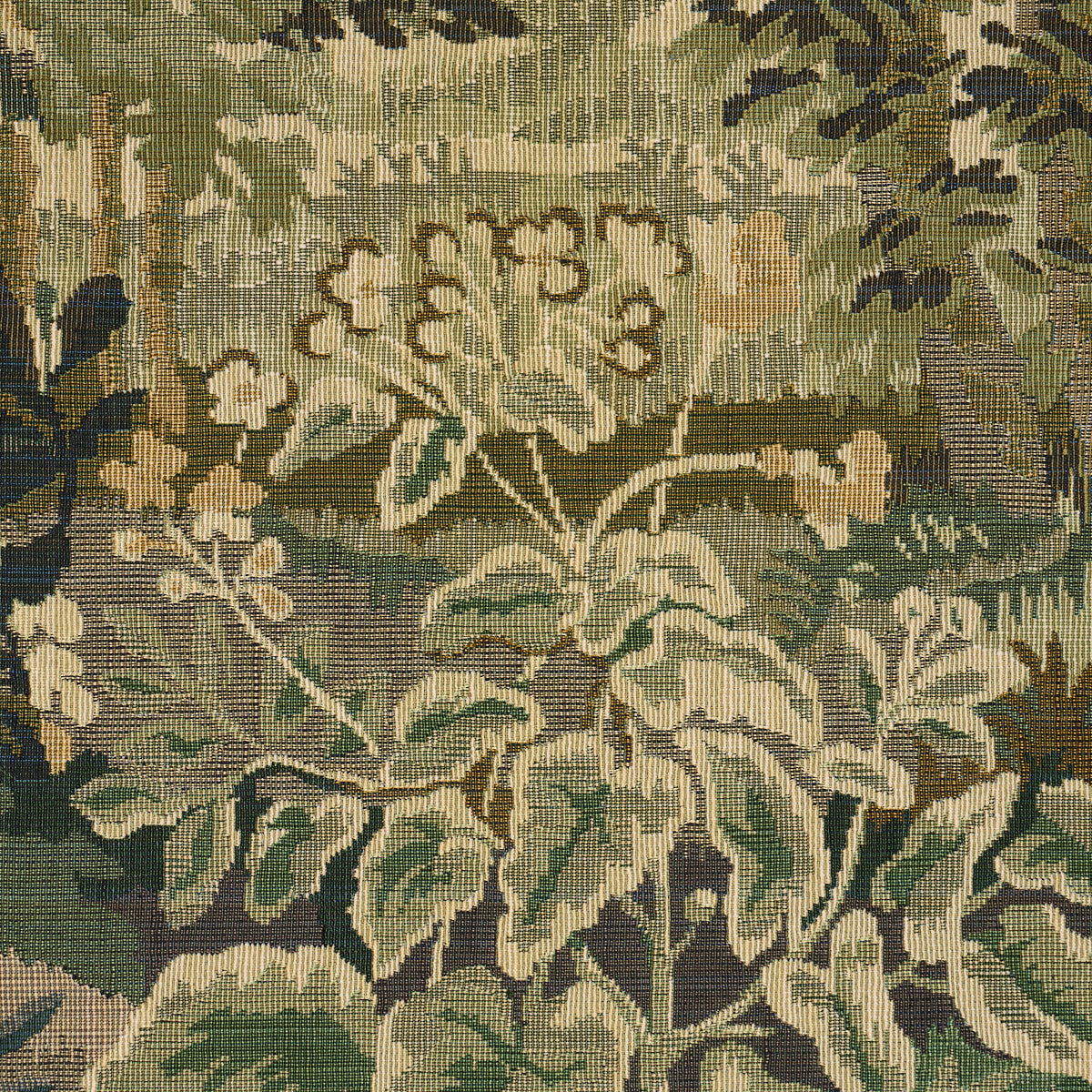 Flemish Tapestry fabric in vert color - pattern number 85370 - by Schumacher in the Schumacher Masterpieces collection