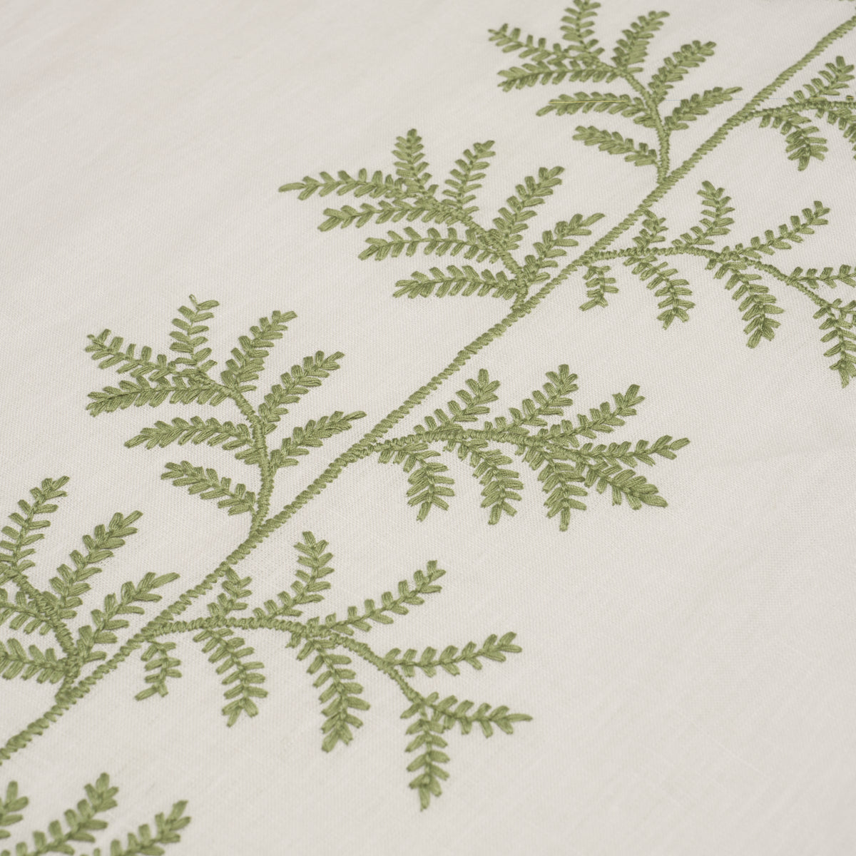 Eloise Embroidery fabric in sage color - pattern number 85630 - by Schumacher in the New Traditional collection