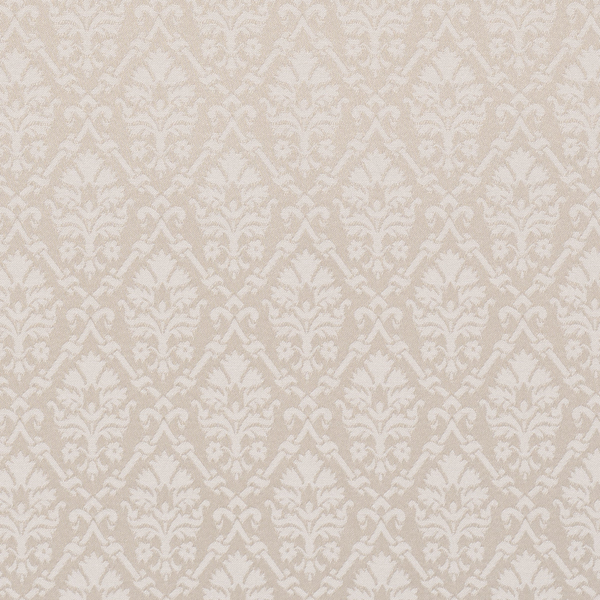 Grant Damask fabric in ivory color - pattern number 85723 - by Schumacher in the Mark D. Sikes collection