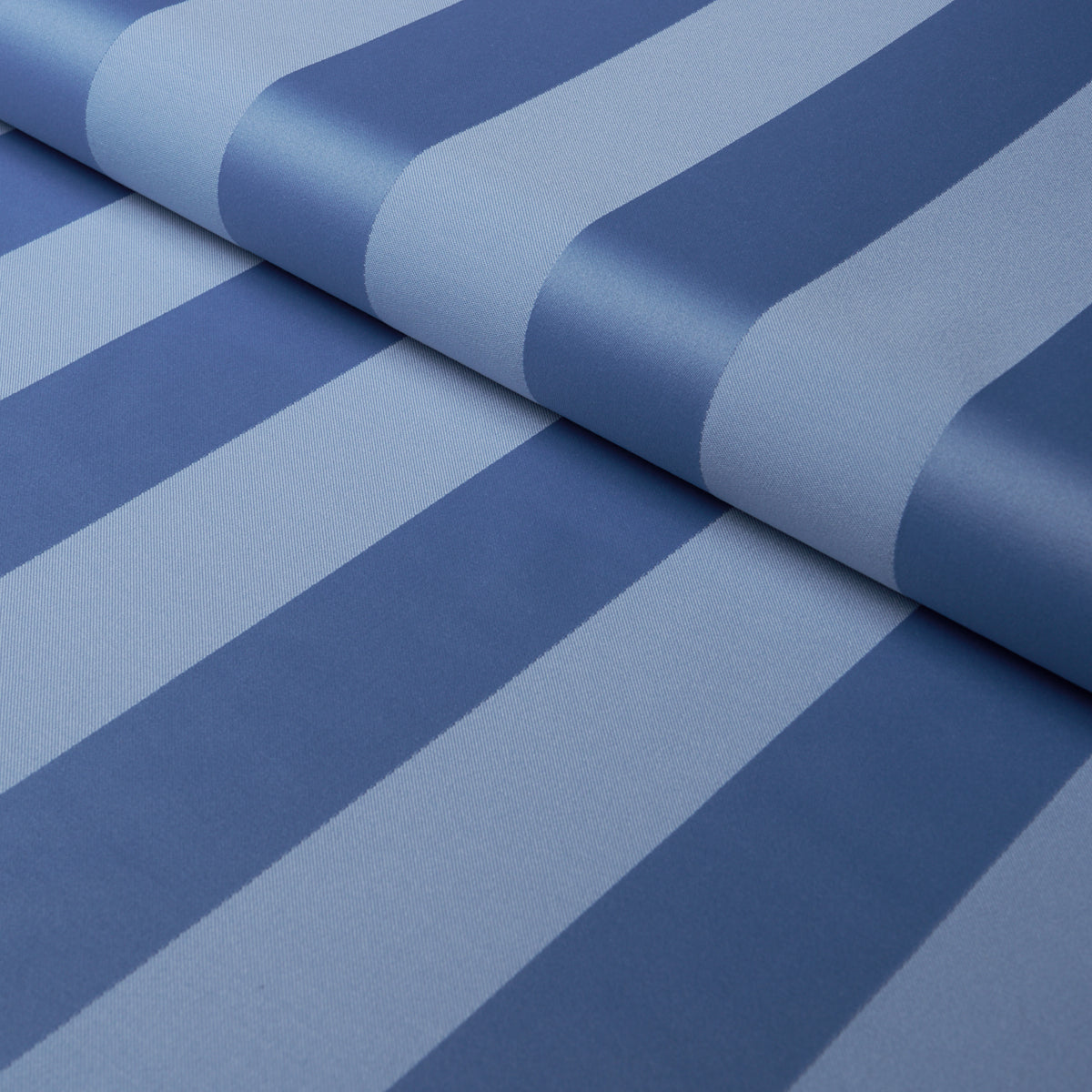 Roosevelt Awning Stripe fabric in cobalt color - pattern number 85741 - by Schumacher in the Mark D. Sikes collection