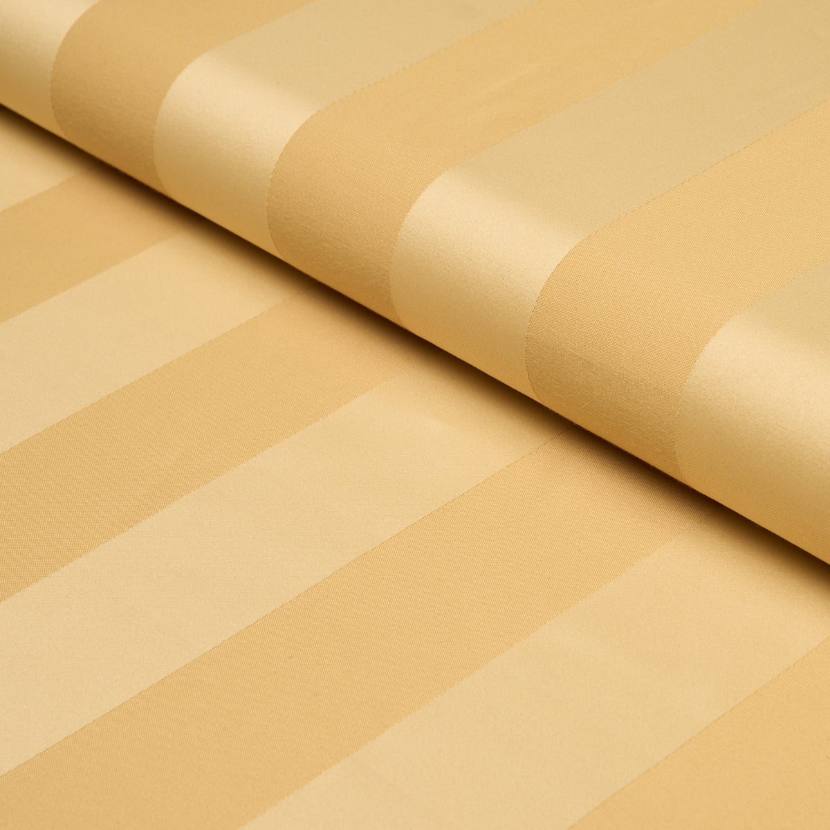 Roosevelt Awning Stripe fabric in gold color - pattern number 85745 - by Schumacher in the Mark D. Sikes collection