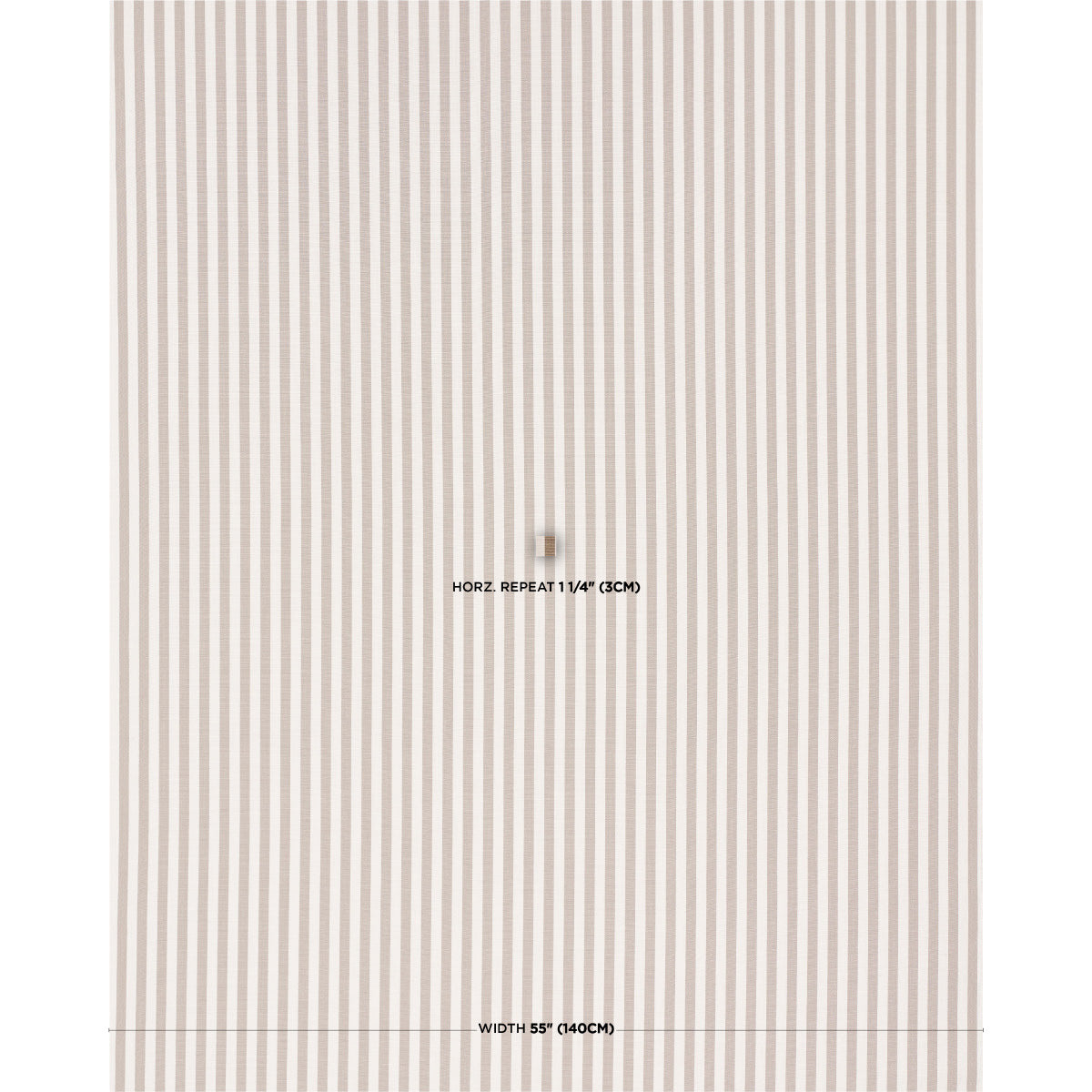 Hanson Indoor/Outdoor Stripe Narrow fabric in brown color - pattern number 85811 - by Schumacher in the Indoor/Outdoor Stripes collection