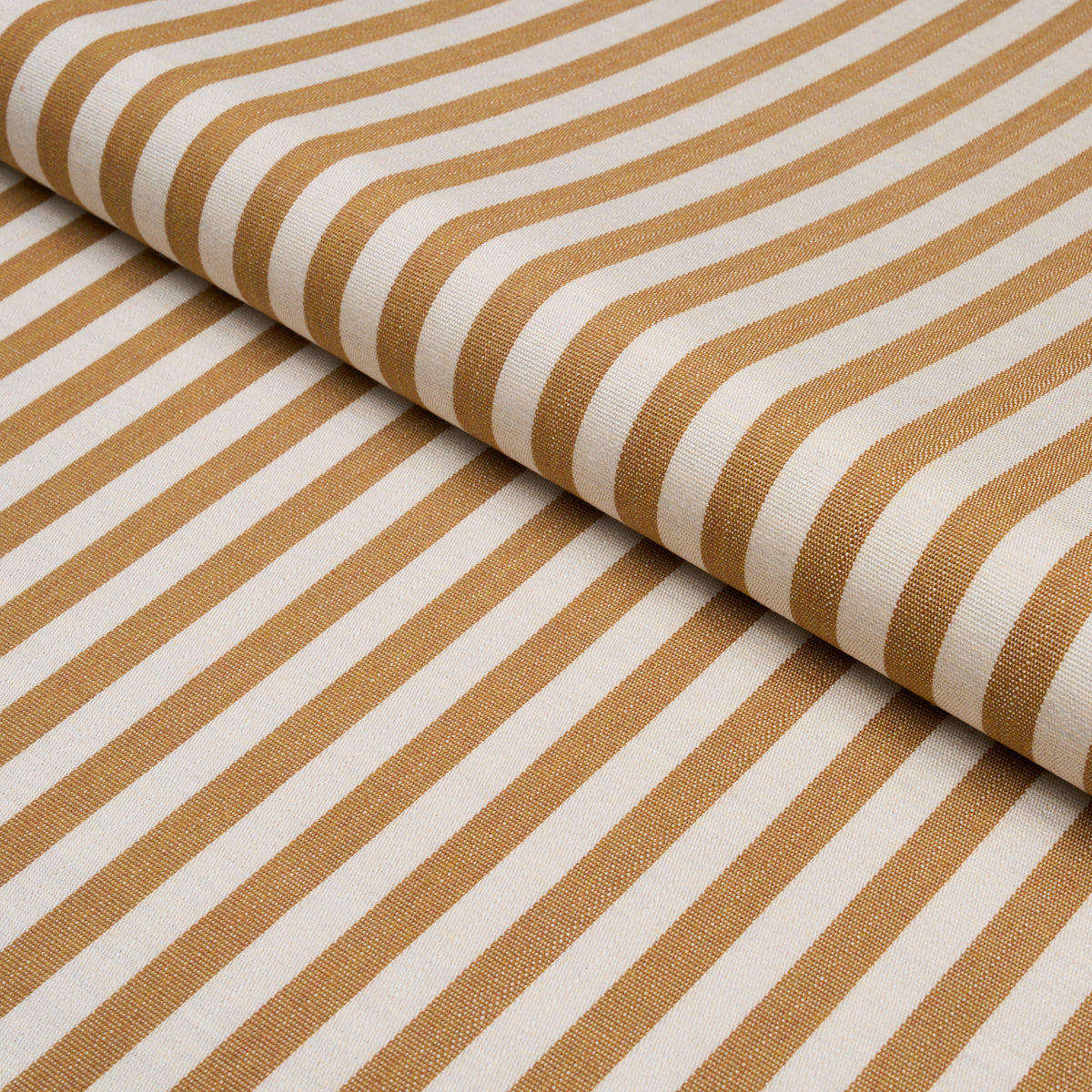 Hanson Indoor/Outdoor Stripe Narrow fabric in marigold color - pattern number 85816 - by Schumacher in the Indoor/Outdoor Stripes collection